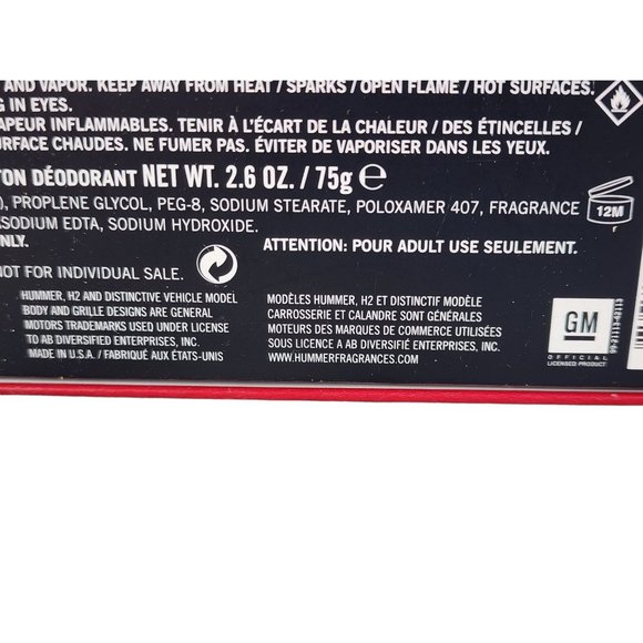 General Motors Hummer H2 Eau De Toilette Spray 4.2 fl oz & Deodarant Stick 2.6 o - Picture 4 of 4